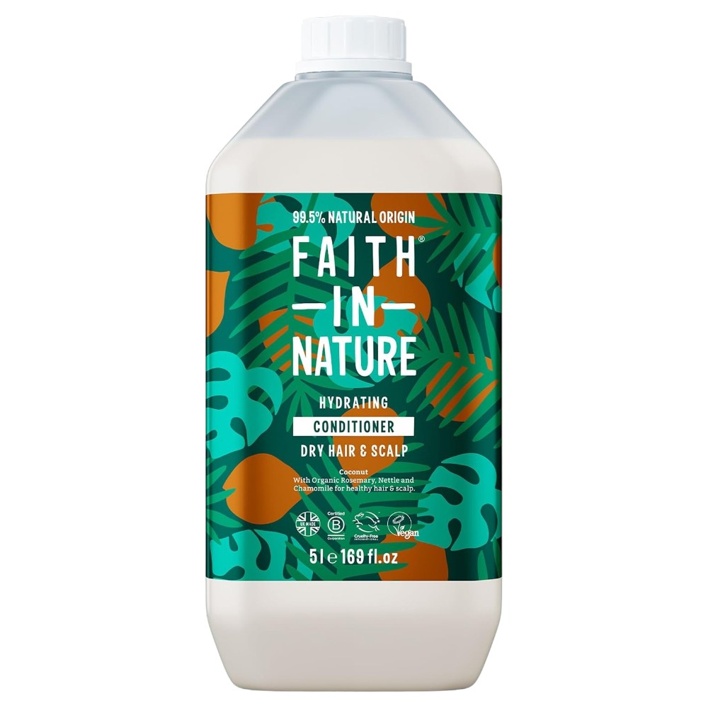 Faith In Nature Coconut Hydrating Conditioner Refill 5L bottle packaging