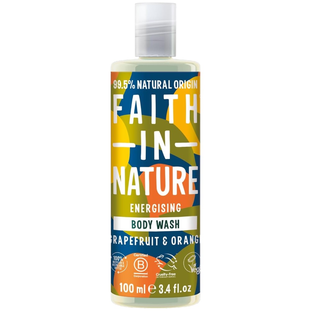 Faith In Nature Energising Grapefruit and Orange Body Wash 100ml bottle