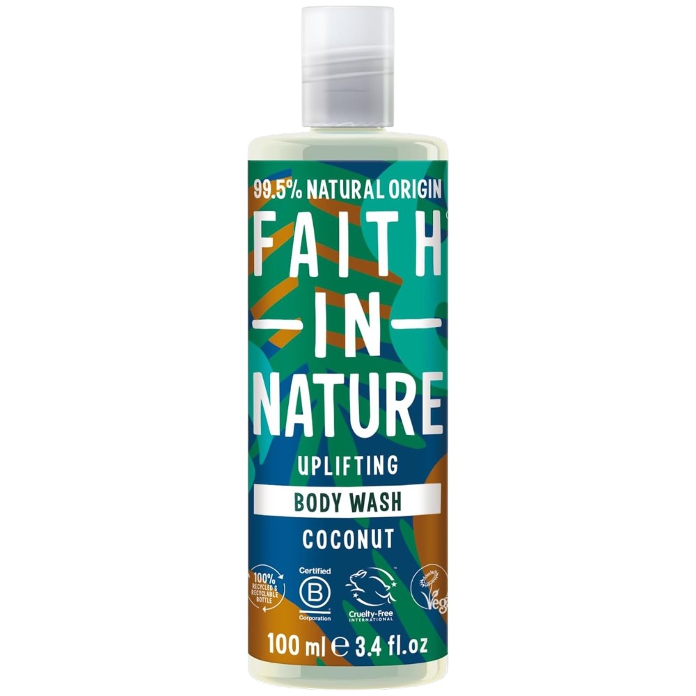 Faith In Nature Uplifting Body Wash Coconut 100ml bottle