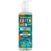 Faith In Nature Coconut Uplifting Hand Wash, pump bottle packaging, coconut, 400ml