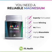 MAG365 PrizMAG Magnesium Bisglycinate Capsules - 90 Count