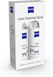 ZEISS Lens Cleaning Spray Twin Pack showing two 120ml bottles in packaging.