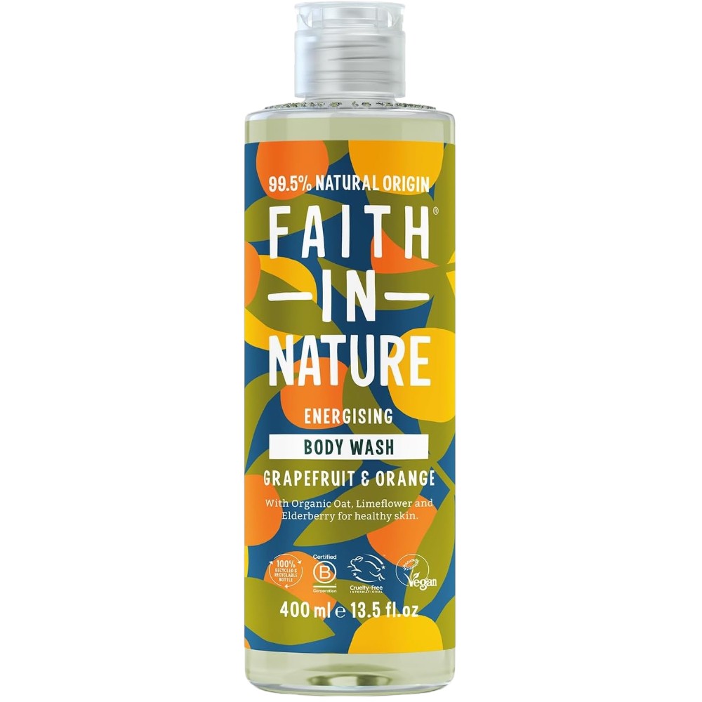 Faith In Nature Energising Grapefruit and Orange Body Wash 400ml bottle