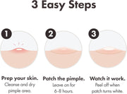 Box of Hero Mighty Patch Original hydrocolloid acne patches, 24 count how to use.