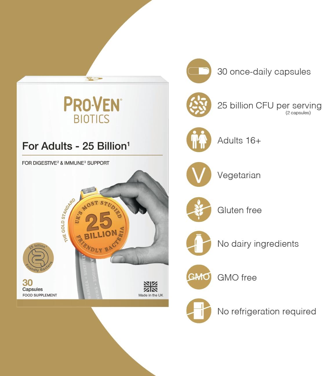 ProVen Probiotics for Adults 25 Billion Capsules - 30 Count