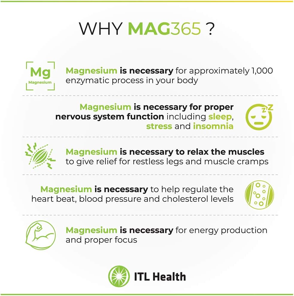 MAG365 Magnesium Citrate Powder, Exotic Lemon - 150g