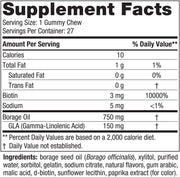 Nordic Naturals Hair & Skin Gummies Zero Sugar - Strawberry Lemonade - 27ct