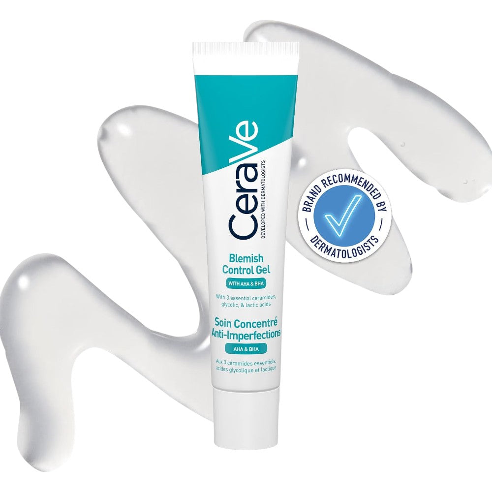 CeraVe Blemish Control Gel AHA BHA facial skincare tube 40ml