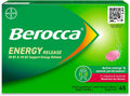 Berocca Comprimés Effervescents Vitamine C & Complexe B - Saveur Baies Mélangées - 45 pièces