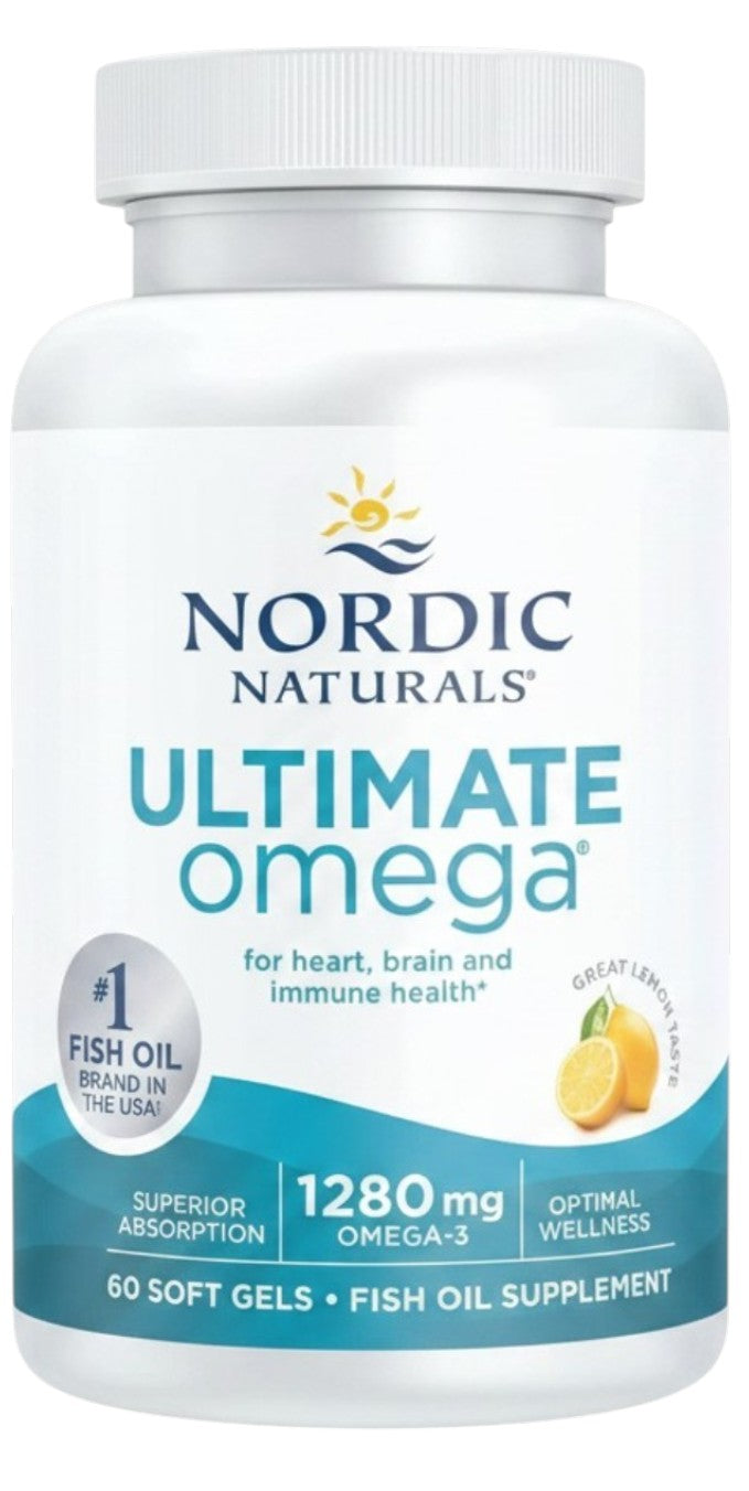 Nordic Naturals Ultimate Omega-3 Citron - Gélules Molles d’Huile de Poisson Omega-3 1280mg