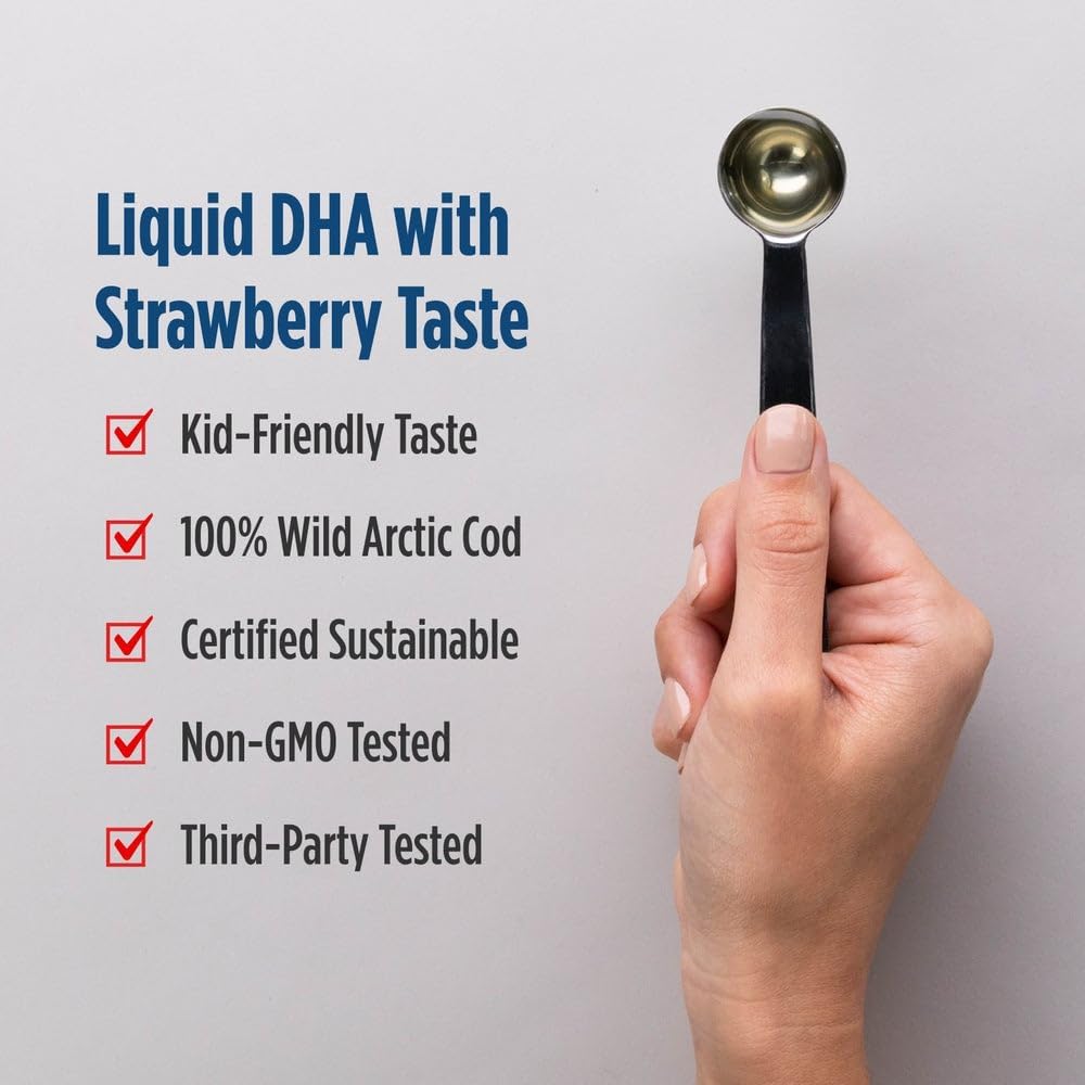 Nordic Naturals Children's DHA Fish Oil - 530mg Omega-3 - Liquid Strawberry Flavour