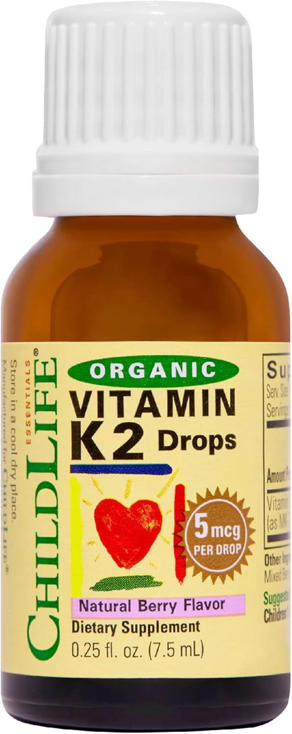 ChildLife Essentials Organic Vitamin K2 drops liquid berry flavour bottle 7.5ml