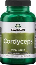 Swanson Cordyceps 120 Capsules | Soutien naturel à l'énergie et à la vitalité