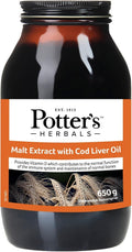 Potter's Herbals Malt Extract with Cod Liver Oil - Butterscotch - 650g