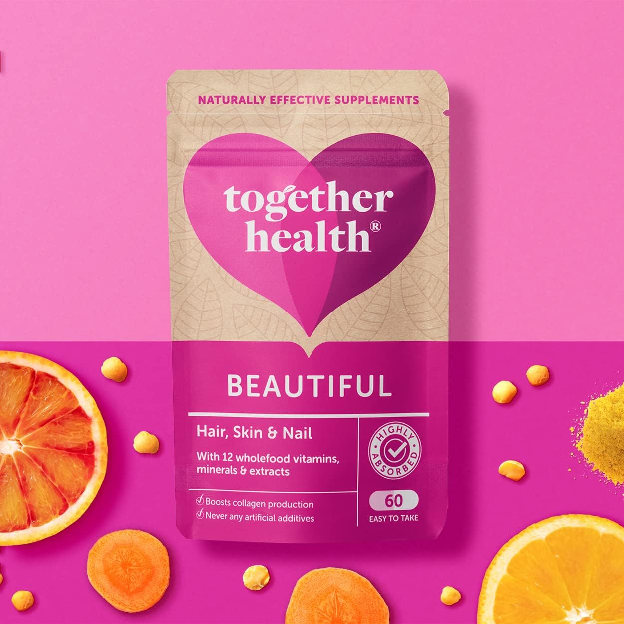 Together Health Complexe de soutien beauté : cheveux, peau et ongles - 60 capsules
