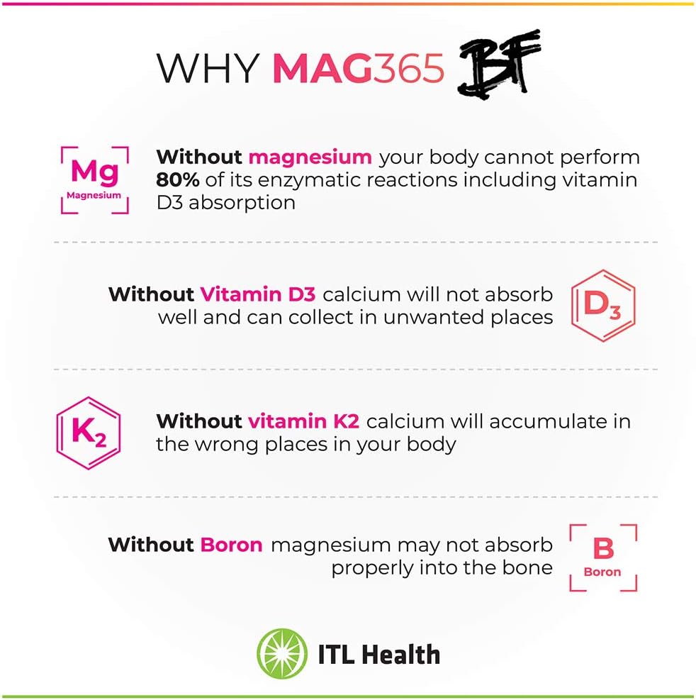 MAG365 BF Magnesium Mineral Powder, Exotic Lemon - 180g