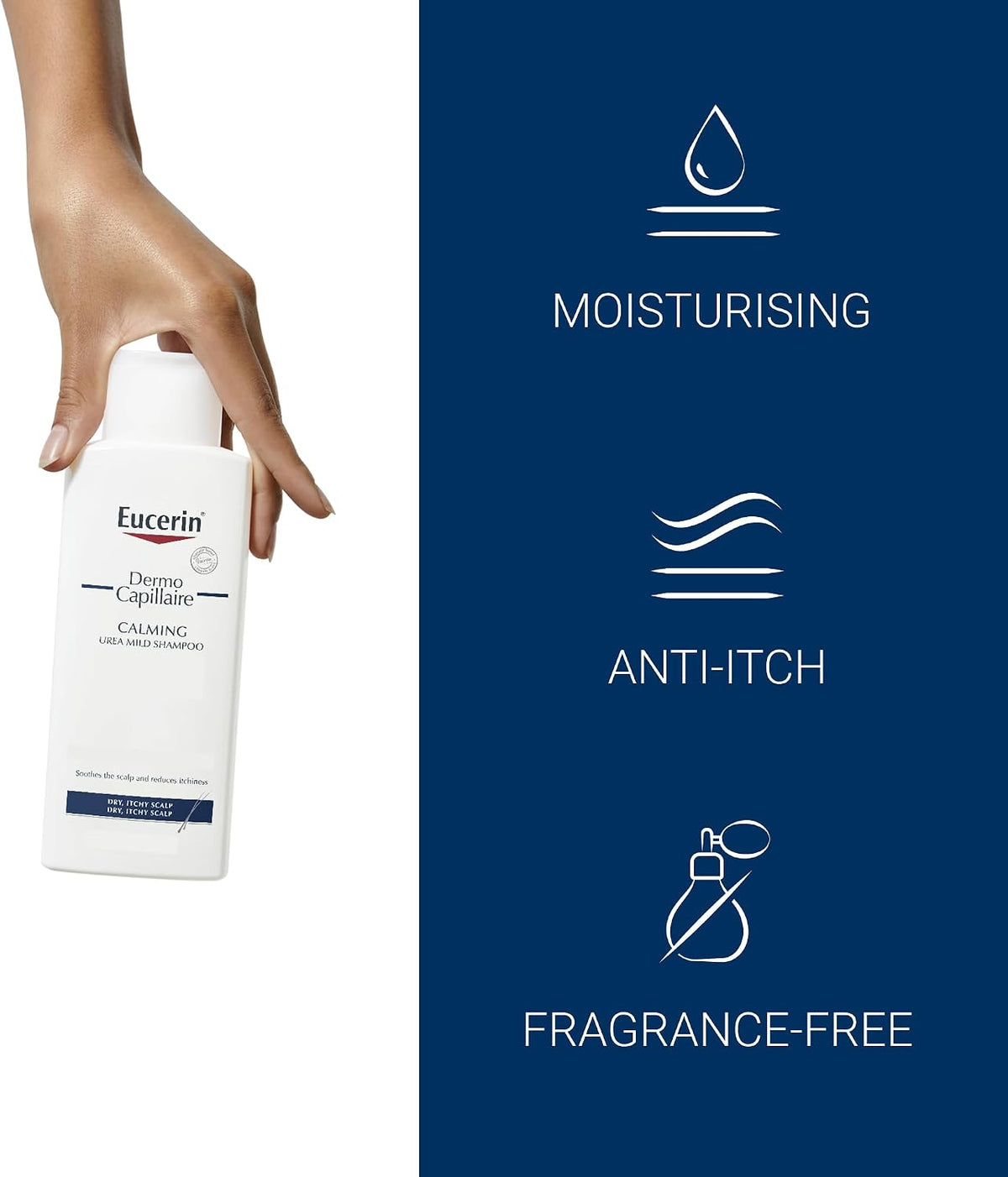 Eucerin DermoCapillaire Calming Urea Mild Shampoo fragrance-free 250ml product information