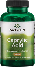 Swanson Caprylic Acid 600mg 60 Softgels