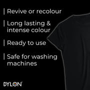 Dylon All-in-1 Washing Machine Fabric Dye Pod Intense Black 350g used for clothing and home textiles