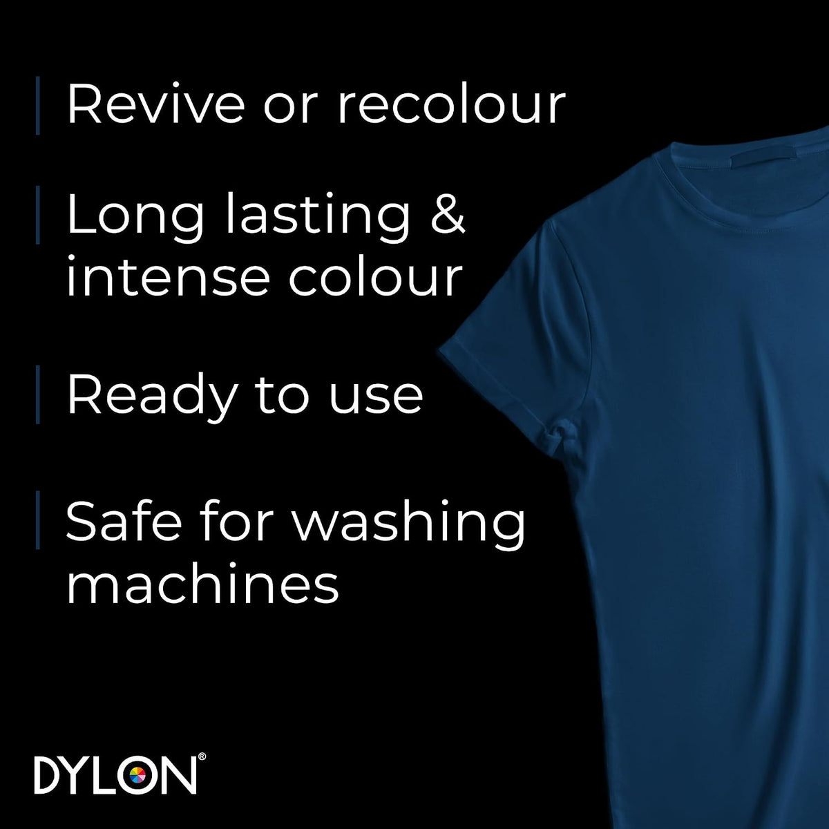 Dylon All-in-1 Washing Machine Fabric Dye Pod Jeans Blue 350g used for clothing and home textiles