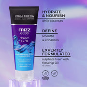 John Frieda Frizz Ease Dream Curls Sulphate Free Shampoo 250ml ingredients label