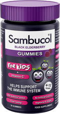 Sambucol Gummies de sureau noir pour enfants – Saveur framboise | 30 gummies | Vitamine C + AntiVirin