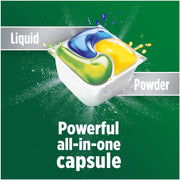Fairy Platinum All In One Lemon Dishwasher Capsules 28 Count used in an automatic dishwasher