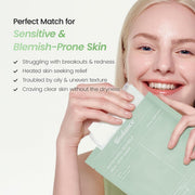 Biodance Refreshing Sea Kelp Hydrogel Face Mask 4 Sheets hydrogel mask during facial skincare routine