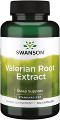 Swanson Extrait de Racine de Valériane 120 Capsules | Soutien standardisé du sommeil