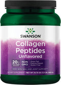 Peptides de Collagène Naturels Swanson 560 g | Collagène hydrolysé issu d’herbivores pour peau, cheveux, ongles et articulations  