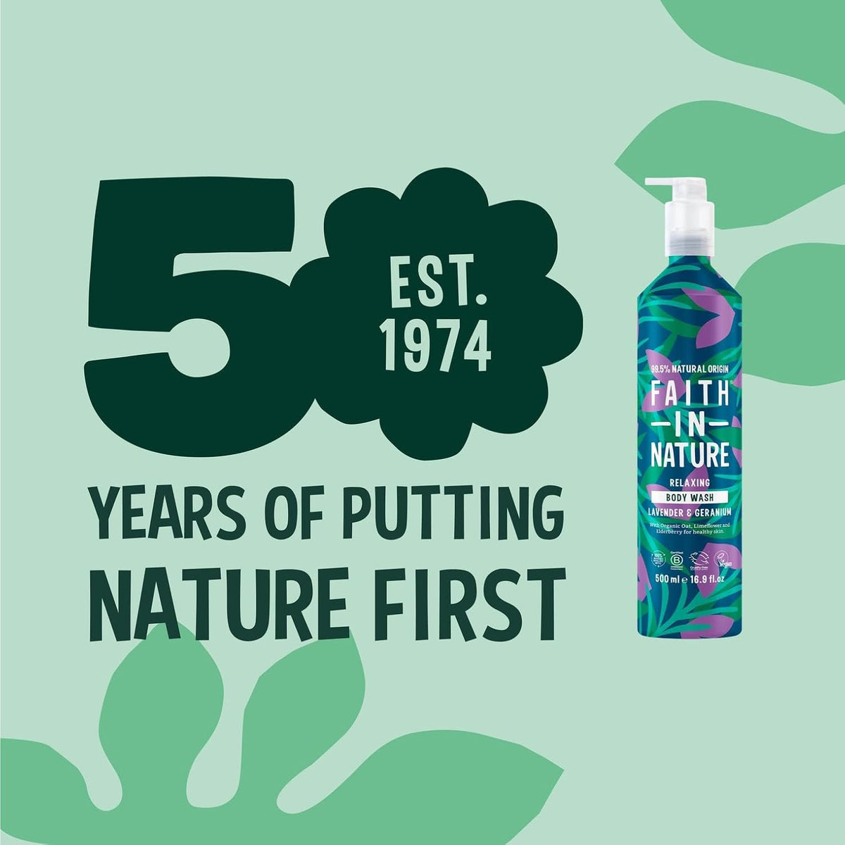 Faith In Nature Relaxing Body Wash Lavender & Geranium 500ml product information