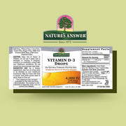 Nature’s Answer Vitamin D3 liquid drops 4000 IU 15ml barcode