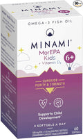 Minami MorEPA Enfants 6+ – EPA, DHA & Vitamine D3, Fraise – 60 Capsules Molles