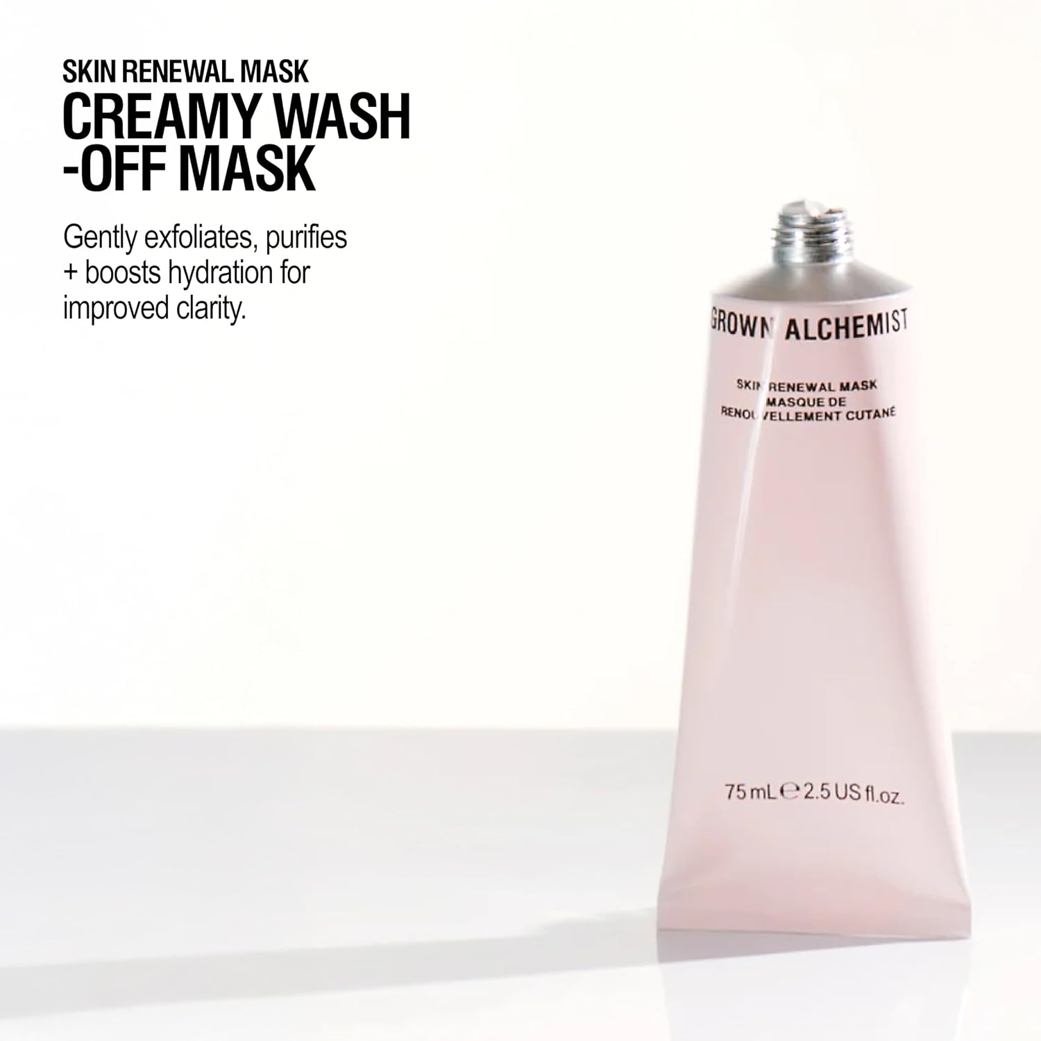 Grown Alchemist Skin Renewal Mask, tube packaging, fragrance not specified, 75ml, ingredients information