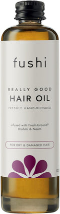 Fushi Really Good Huile Capillaire 100 ml | Mélange Ayurvédique avec Brahmi et Neem pour Cheveux Secs et Abîmés