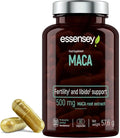 Essensey Extrait de Racine de Maca 500mg Supplément à Base de Plantes - 90 Capsules Véganes