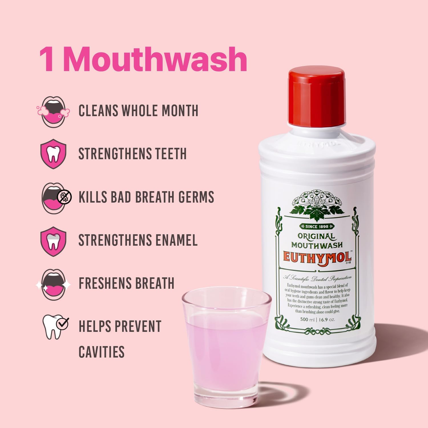 Euthymol Mouthwash Original Fluoride-Free – 500ml