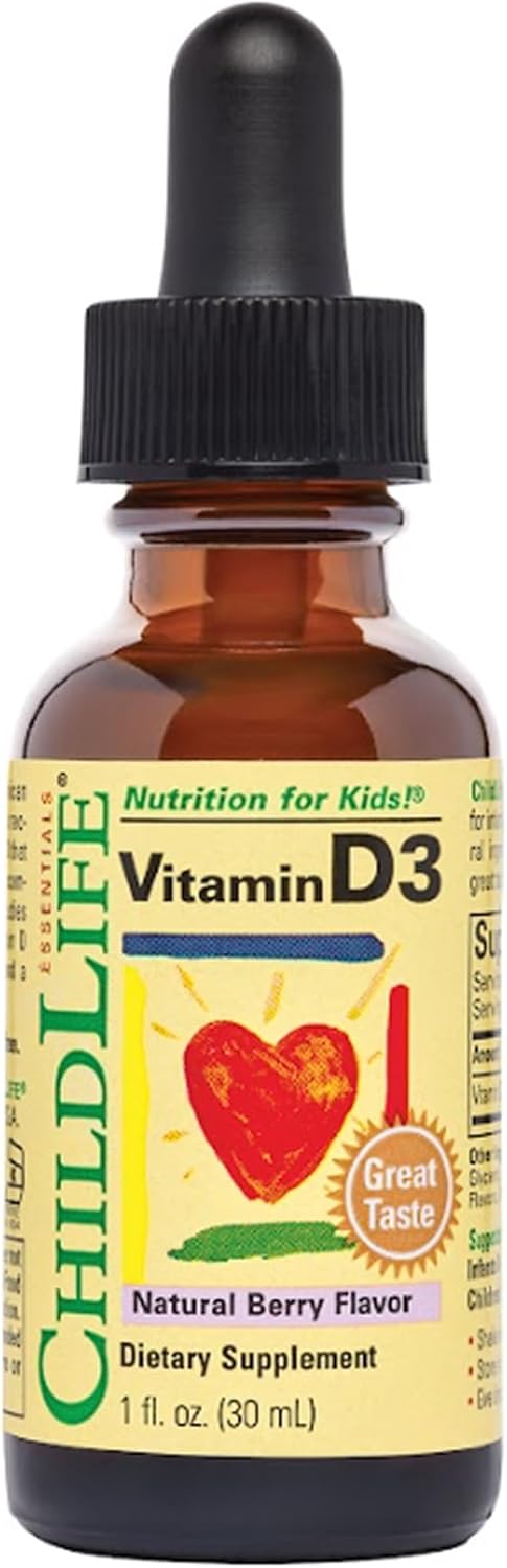 ChildLife Essentials Vitamin D3 drops kids liquid berry flavour bottle 30ml