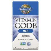 Garden of Life Vitamin Code for Men  box with 120 vegetarian capsules.