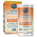 Garden of Life Probiotiques Raw - 100 milliards UFC, 34 souches et enzymes - 30 capsules végétales