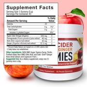 Nature's Answer Apple Cider Vinegar and Ginger Gummies 45 supplement facts and directions