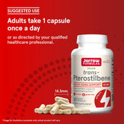 How to Use Image: Jarrow Formulas trans pterostilbene 50mg veggie capsules 60 count usage instructions