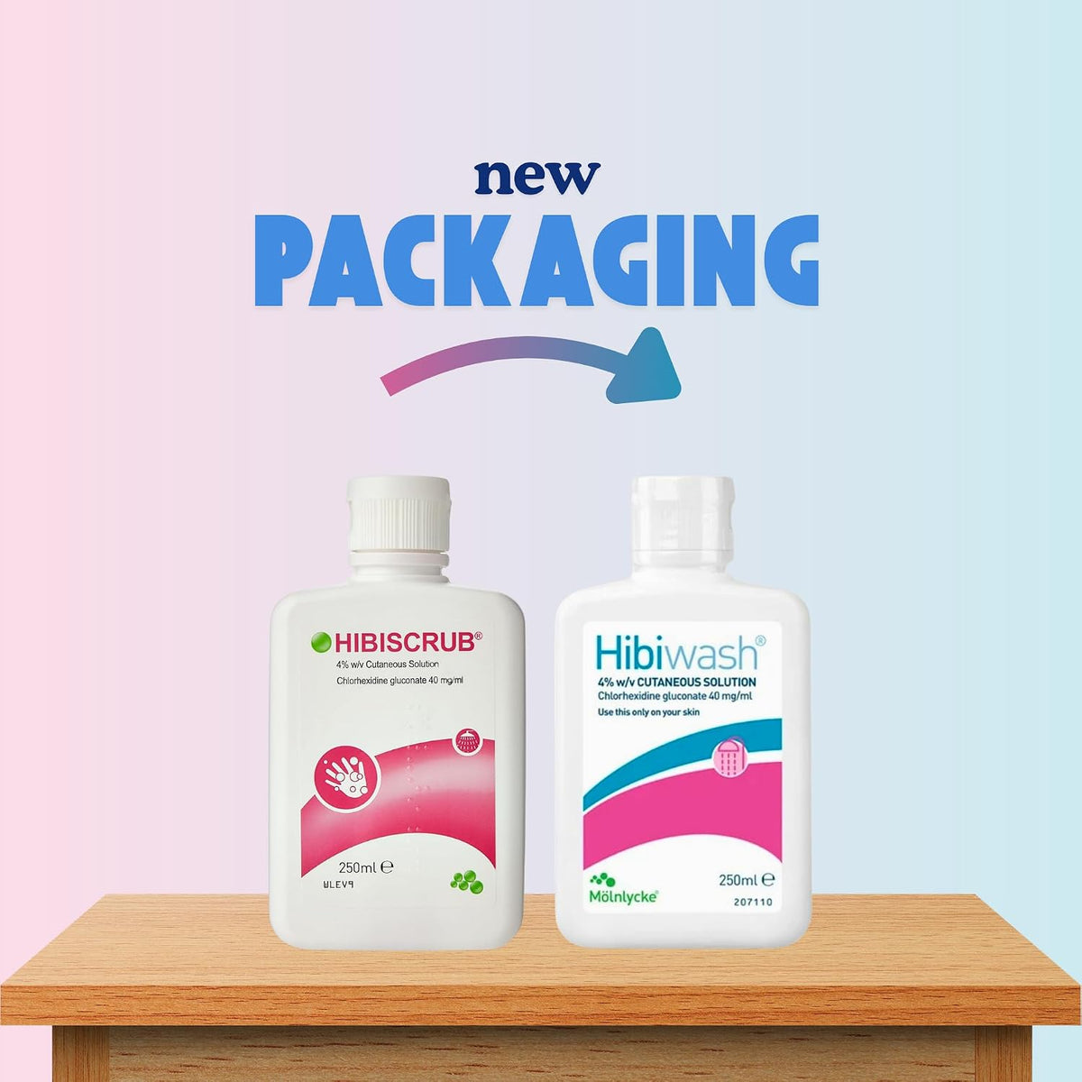 Hibiwash 4% Chlorhexidine Gluconate Cutaneous Solution, bottle packaging, no flavour, 250ml new packaging