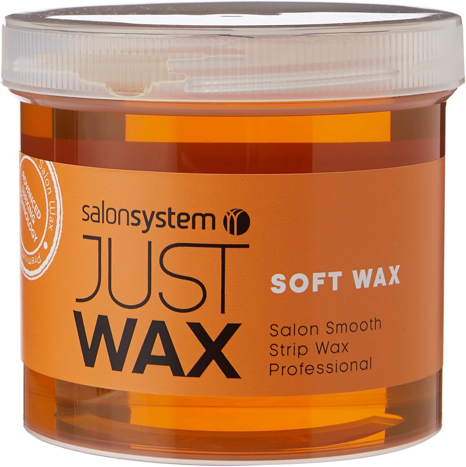 Salon System Just Wax Soft Strip Wax 450g professional wax pot front packaging