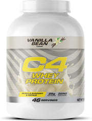 Cellucor C4 Whey Protein Vanilla Bean Flavour protein powder tub 1.57kg