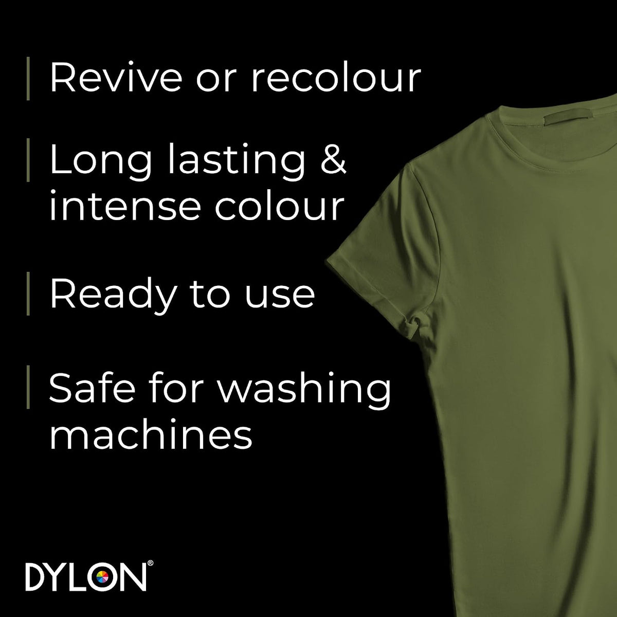 Dylon All-in-1 Washing Machine Fabric Dye Pod Olive Green 350g used for clothing and home textiles