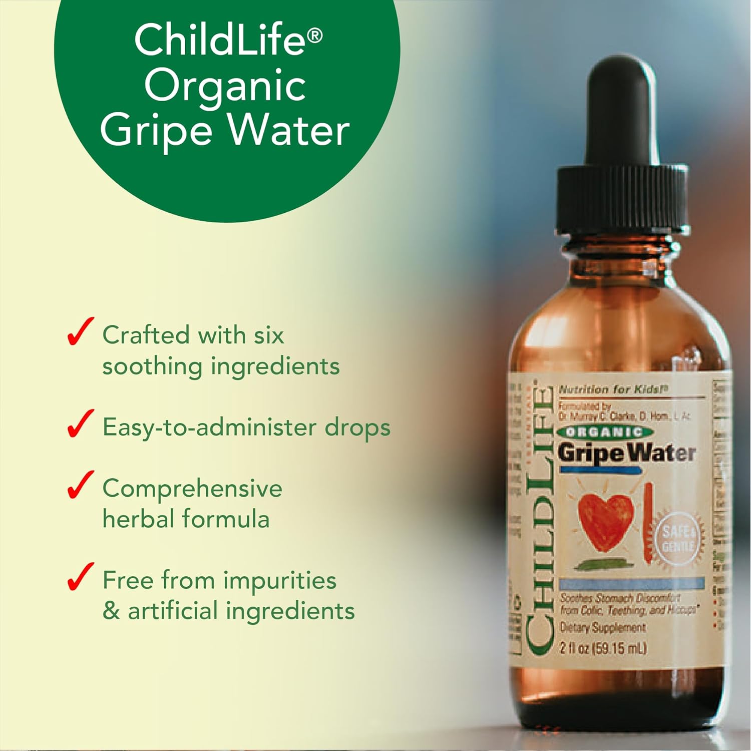 ChildLife Essentials Organic Gripe Water infant liquid supplement 59ml