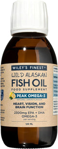Wiley’s Finest Peak Omega-3 Huile de poisson sauvage d'Alaska Citron - 125ml