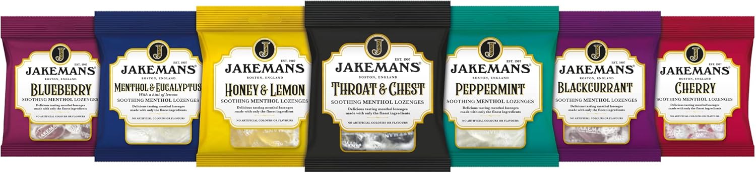 Jakemans Honey & Lemon Soothing Menthol Lozenges 73g & other variants