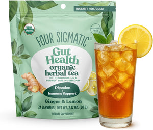 Four Sigmatic Organic Herbal Tea bag, Ginger & Lemon flavour, 60g.
